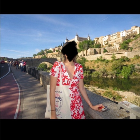 & other stories linen midi wrap dress - Picture 5 of 5